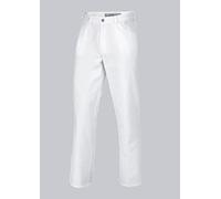 BP 1643 558 - Pantaloni unisex in tessuto misto resistente, taglia L, colore: Bianco