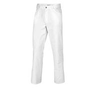 BP 1643 558 - Pantaloni unisex in tessuto misto resistente, taglia XL, colore: Bianco