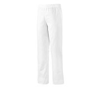 BP 1645-130-21-XLl Pantaloni unisex con elastico in vita, 205,00 g/m² puro cotone, bianco, XL