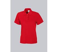 BP 1648-181-81-2XL - Polo da donna a mezza manica, colletto polo con bottoni, 64 cm, 220,00 g/m2, colore: Rosso