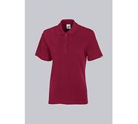 BP 1648-181-82-M - Polo da donna, a maniche corte, colletto polo con bottoni, 64 cm, 220 g/m2, misto tessuto, colore: vinaccia