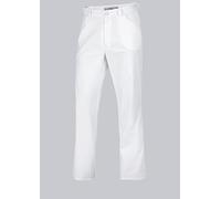BP 1651 686 - Jeans unisex in tessuto misto con parte elasticizzata, taglia L, colore: Bianco