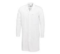 BP 1673-500-21-3XLl Cappotto unisex, manica 1/1 con fessura regolabile sul polsino, 210,00 g/m², misto tessuto, bianco, 3XLL