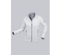 BP 1695-571-21-L - Giacca softshell da donna, colletto alto, cerniera frontale, 255,00 g/m², 100% poliestere, bianco, L
