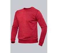 BP 1720-293-0081-2XL - Felpa unisex con maniche lunghe e scollo rotondo, 280,00 g/m² in tessuto elasticizzato rosso, 2XL