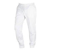 BP 1737-334-0021-Ln - Pantaloni da uomo in tessuto elasticizzato, 40% cotone, 35% poliestere, 25% elastommultiester, bianco, taglia L