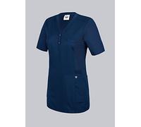 BP 1738-435-110 - Tunica da donna a maniche corte, con inserti in piqué e sistema di sollevamento delle braccia 180,00 g/m2, in misto tessuto, blu notte, 3XL