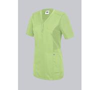 BP 1738-435-78-3XL - Tunica confortevole da donna, maniche a 1/2, inserti in piqué e sistema di sollevamento braccio, misto tessuto 180,00 g/m², verde chiaro, 3XL