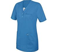 BP 1740-435-116-3XL - Casacca da donna, manica a 1/2, scollo a V con bottone a pressione, 180,00 g/m², misto tessuto, azzurro, 3XL