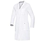 BP 1754-130-21 - Camicetta medica da donna a maniche lunghe, sistema di sollevamento a braccia lunghe, 205 g/m2, in puro cotone, colore: bianco, 22n