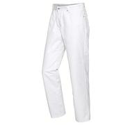 BP 1758-558-0021-XLl Pantaloni Jeans Stile Unisex con Elastico Regolabile Schienale 65% Cotone, 30% Poliestere, 5% Elastan, Bianco, Taglia XL