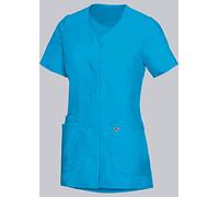 BP 1764-241-0114-Sn Tunica da donna in tessuto super leggero, 49% cotone, 48% poliestere, 3% elastolefina, blu Curaçao, taglia Sn