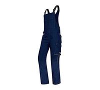 BP 1798-720-110-46L Salopette, Bretelle elastiche con fissaggio a clip, 305 g/m², cotone rinforzato, blu notte/antracite, 46 l