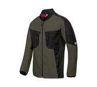 BP 1822-565-7332-38/40n - Giacca da lavoro da uomo, colletto alto e cerniera frontale, 65% poliestere/35% cotone, verde oliva/nero, taglia 38/40N