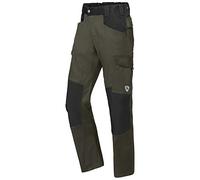 BP 1826-033-7332-33L - Pantaloni da lavoro elasticizzati da uomo, vita più alta sul retro, 70% cotone, 28% poliestere, 2% elastan, verde oliva/nero, taglia 33L