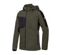 BP 1830-992-7332-4XLn - Giacca softshell da uomo, con cerniera frontale, 100% poliestere, taglia 4XL, colore: verde oliva/nero