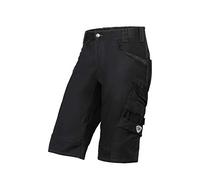 BP 1863-620-0032-31/32n - Pantaloncini da uomo in misto tessuto elasticizzato, silhouette snellente con vita più alta sulla schiena, 92% poliammide/8% elastan, colore nero, taglia 31/32N