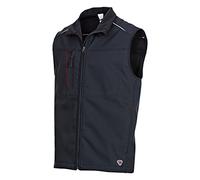 BP 1870-572-32-2XL - Gilet softshell con colletto alto, chiusura lampo frontale, 300,00 g/m2, 100% poliestere, colore: nero, 2XL