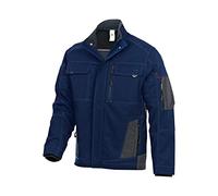 BP 1874-572-110-L - Giacca da lavoro Softshell da uomo, con colletto alto, chiusura lampo frontale nascosta, 100% poliestere, blu notte/antracite, taglia L