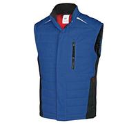 BP 1986-570-13 - Gilet termico, silhouette sottile, colletto alto, fodera termica, 65% poliestere, 35% cotone, vestibilità standard, taglia: S, colore: blu reale