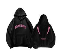 BP Born Pink Tour Merch Merch Hoodie KPOP Jisoo Jennie rosé Lisa Stessa Felpa Uomini Fan Fan Fan Women Black-L