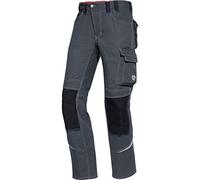 BP Comfort Plus 1803-720-5332 - Pantaloni da lavoro con elastico sulla schiena, pieghe in vita, vestibilità normale, taglia: 56n, colore: grigio scuro/nero