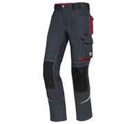 BP Comfort Plus 1803-720-5681 - Pantaloni da lavoro, elastico sulla schiena, pieghe, vestibilità normale, taglia: 50N, colore: antracite/rosso
