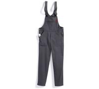 BP Cotton Plus 1409-720-53 Salopette - Vita regolabile - Bretelle elastiche con chiusure a clip in plastica - 65% cotone, 35% poliestere - Vestibilità normale - Taglia: 58 - Colore: grigio scuro