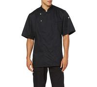 BP Gourmet 1548-400-32 - Giacca da cuoco a maniche corte, maniche a 1/2, 65% poliestere, 35% cotone, bottoni automatici in acciaio inox, vestibilità standard, taglia M, colore: nero