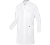 BP Med Coats 1747-684-21 - Camice medico da uomo, a maniche lunghe, 48% cotone, 48% poliestere, 4% elastolefina, vestibilità normale, taglia 50n, colore: Bianco