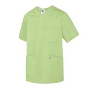 BP Med Tunics 1741-853-78 - Casacca per lui e lei, maniche a 1/2, scollo a V, 50% poliestere, 50% lyocell, vestibilità standard, taglia: 3XL, colore: verde chiaro