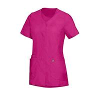 BP Med Tunics 1764-241-0830 - Casacca da donna - Maniche a 1/2 e scollo a V - 49% cotone, 48% poliestere, 3% elastolefina - Vestibilità sottile - Taglia: L - Colore: fucsia