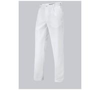 BP Med Trousers 1359-558-21 - Pantaloni da Uomo con Pieghe in Vita, 65% Poliestere, 35% Cotone, vestibilità Aderente, Taglia: 50S, Colore: Bianco