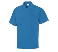 BP Poloshirt 1612 181 - Maglietta da lavoro per lei e per lui, in tessuto misto resistente, diverse versioni (azzurro/XXL)