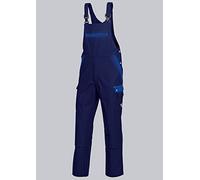 BP Profil 1844-720-10 - Salopette con bretelle elasticizzate, vita regolabile, tasche per ginocchiere, 65% poliestere, 35% cotone, vestibilità normale, taglia 44, colore: blu scuro