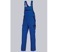 BP Profil 1844-720-113 - Salopette con bretelle elasticizzate, vita regolabile, tasche per ginocchiere, 65% poliestere, 35% cotone, vestibilità normale, taglia 58, colore: blu reale, blu scuro