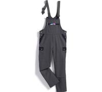 BP Profilo 1844-720-153 Salopette - Bretelle elastiche - Vita regolabile - Tasche per ginocchiere - 65% poliestere, 35% cotone - Vestibilità normale - Taglia: 64 - Colore: grigio scuro/blu scuro