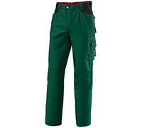 BP Workwear 1788-555-74 - Pantaloni da lavoro, con elastico sulla schiena, pieghe, vestibilità normale, taglia: 56n, colore: verde/nero
