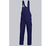 BP Workwear Basic 1482-060-10 - Salopette in tessuto con inserto in gomma, tasche per ginocchiere, in puro cotone, vestibilità aderente, taglia: 24, colore: Blu scuro