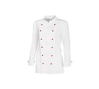 BP1542-400-21-8 - Giacca da cuoco da donna a maniche lunghe con polsini 215,00 g/m2, in misto tessuto, colore: bianco 34