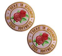 BPA 2 Toppe Termoadesivi Toppe Ricamate per Ferro da Stiro o per Cucire-There is strength in your softness