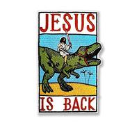 BPA Dinosauro Toppe Termoadesivi Toppe Ricamate per Ferro da Stiro o per Cucire-Jesus is Back