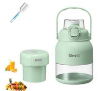 BPA-Free Electric Citrus Juicer 17 OZ, Straw, Two Lids,Fresh Juice Smoothie Blenders on the Go,Versatile Juicing & Sipping, Compact & Convenient for Home, Travel (1 Set)
