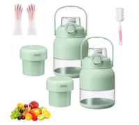 Bpa-Free Electric Citrus Juicer 17 Oz, Straw, Two Lids, Portable Blender For Smoothies, Shakes, Food Portables Juicers Blender Bottle, Ostmars Juicer Portable Blenders (2PC)