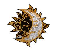BPA Toppe Termoadesivi Sole Luna Toppe Ricamate per Ferro da Stiro o per Cucire