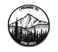 BPA Toppe Termoadesivi Toppe Ricamate per Ferro da Stiro o per Cucire-I Promise to Stay Wild