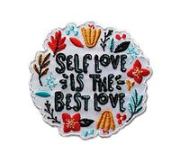 BPA Toppe Termoadesivi Toppe Ricamate per Ferro da Stiro o per Cucire-self love is the best love