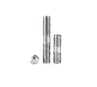 BPABDEITR Barra filettata M3 M4 a doppia estremità in acciaio inossidabile A2-70 304, lunghezze multiple(M4 x 50mm 10 Pcs)