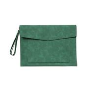 BPABDEITR Busta portadocumenti in pelle PU multicolore - 330x240 mm - Confezione da 2 for ufficio e scuola(Green)