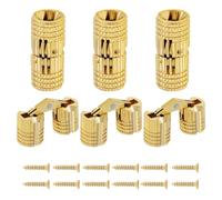 BPABDEITR Cerniere A Barilotto 8mm 6-12 Pezzi In Ottone Nascoste for Portagioie E Ante Dell'armadio Aperte A 180 Gradi(6pcs)